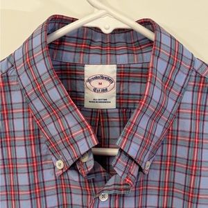 Brooks Brothers Shirt Adult Medium Multicolor Plaid Cotton Button Down